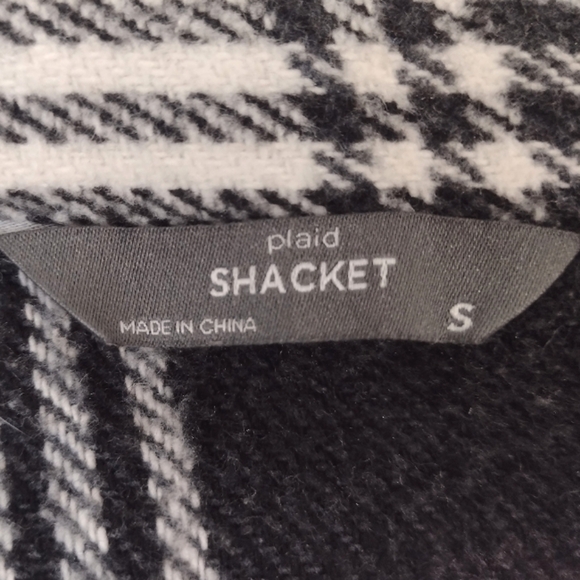 Member's Mark Plaid Shacket Black and White Plaid Button-Up Size (S) - Picture 5 of 12